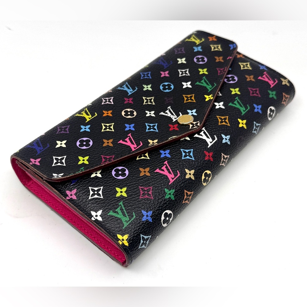Authentic Louis Vuitton Monogram Multicolor Porte Feuille Sala Wallet M60668 - Picture 3 of 13